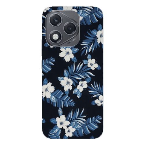 Honor 400 Lite flower blue laves Transparent Silicone TPU Θήκη